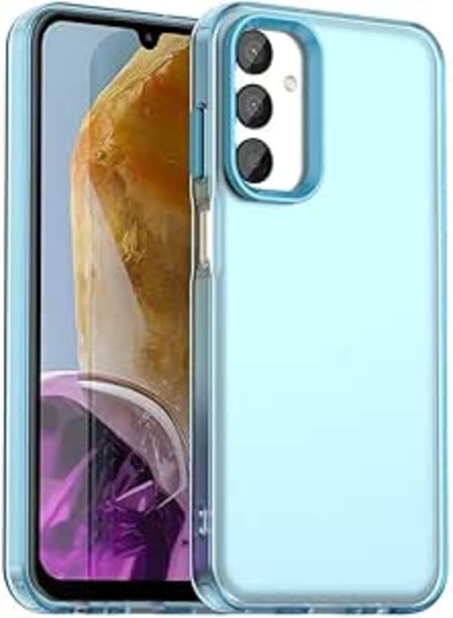 fascination phone case cover compatible with Samsung galaxy M55 Candy PC Hybrid TPU Shockproof Phone Case for Samsung galaxy M55 (Blue)